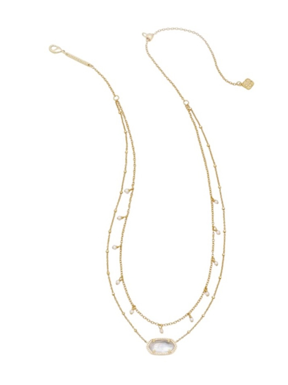 Discontinued Kendra Scott Elisa Gold Double-Layer Pendant Necklace